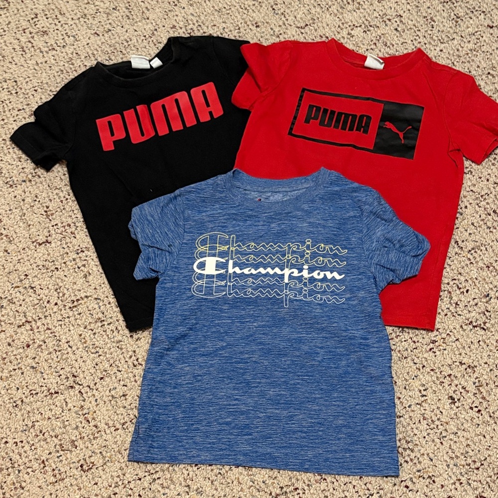 Puma Kids Short-Sleeve Tee Set - Red and Black
